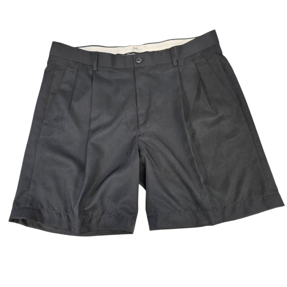 Alan Flusser Golf Shorts Men's Black Sz 38 Pleat Front